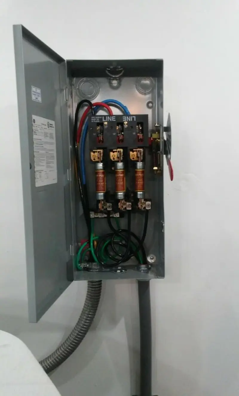 Three-phase disconnect switch installed for Electrical Wiring & Rewiring in Ladera Heights