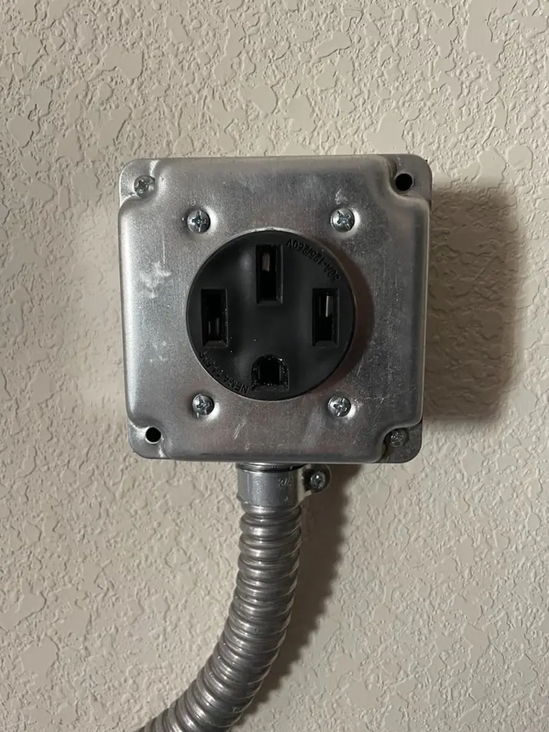 NEMA 14-50 outlet installed for Electrical Panel Upgrade in Ladera Heights